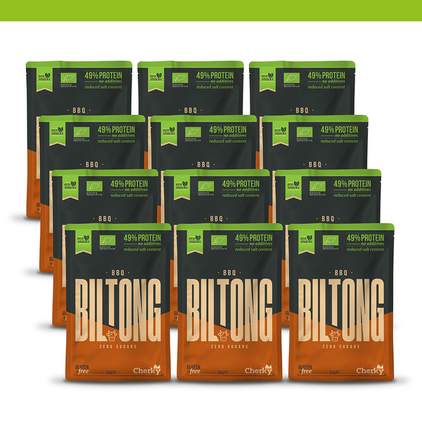 PACK 12 · ECO · biltong cuts · BBQ