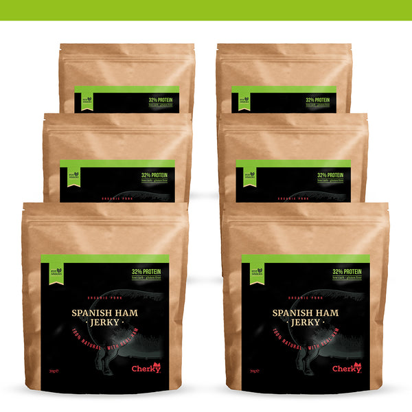 PACK 6 · ECO · pork jerky · SPANISH HAM · 70g