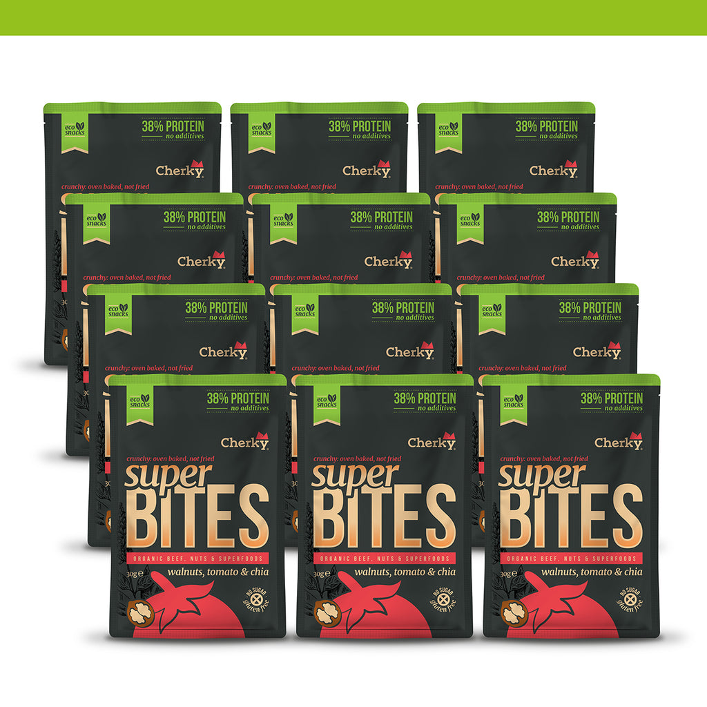 ECO · superbites · TERNERA, NUECES, TOMATE Y CHÍA